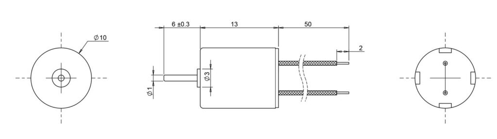 1013 10mm coreless motor drawing