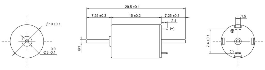 1015 coreless motor drawing