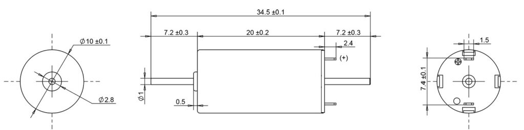 1020 coreless motor drawing