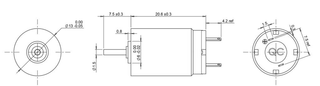 13mm coreless motor drawing