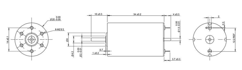 20mm coreless motor 2034