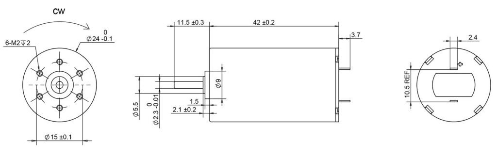 24mm coreless motor drawing