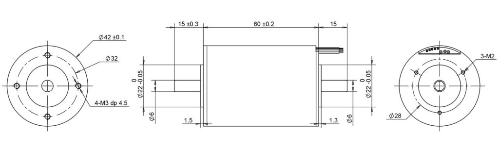 42MM CORELESS BRUSHLESS MOTOR DRAWING